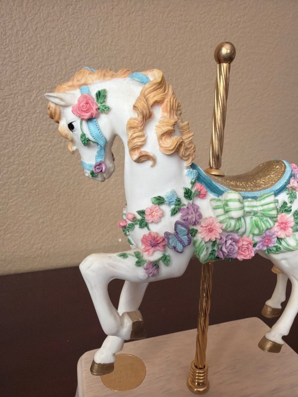 San Francisco Music Box English Garden Carousel Horse 1996 Ltd Ed 0377/4500 - Picture 16 of 16
